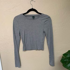Cropped Grey Long Sleeve